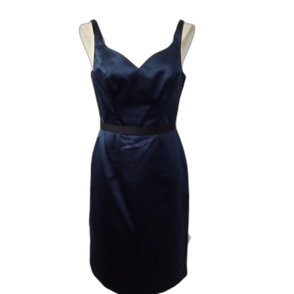 NWT SORELLA VITA NAVY satin Cocktail Dress